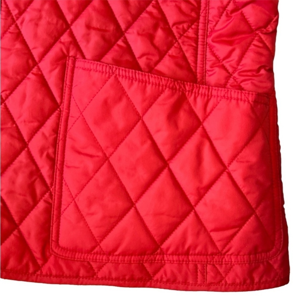 L.L. Bean Signature Red Quilted Winter Jacket size women’s 6 - Picture 4 of 6